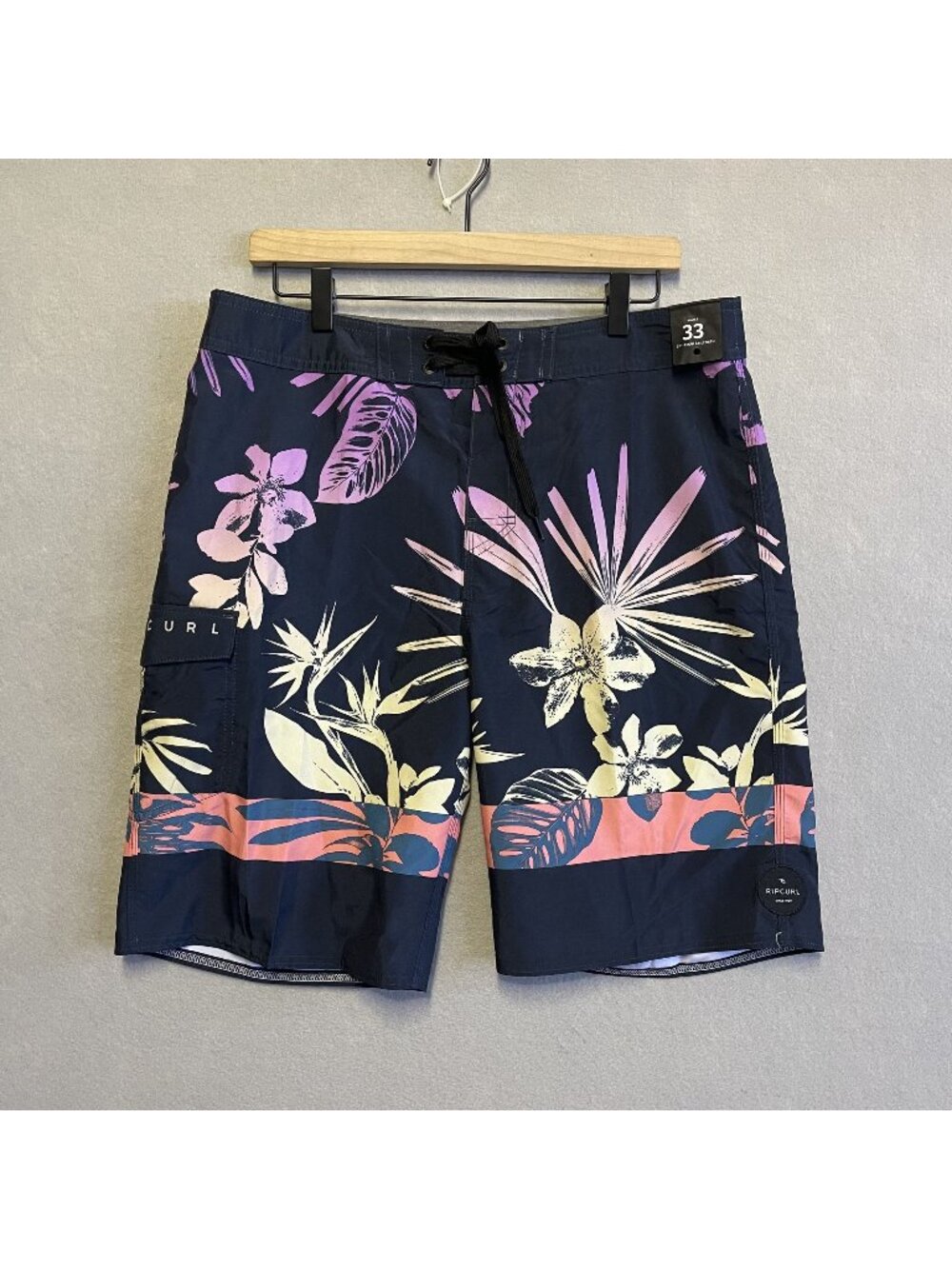 Rip Curl Mens Navy Blue Tropical Floral Print Boardshorts 33